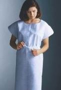 Graham Exam Gowns Blue 3-Ply Tissue, 30" x 42" Premium (222)