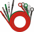 EKG LEADWIRE SET 18" 5‑LEAD SNAP LEAD ENDS