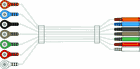 7-LEAD BONDED HOLTER LEADWIRE SET for A.I.R., APPLIED CARDIAC SYSTEMS