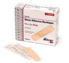 Pro Advantage Sheer Adhesive Bandage Strips 3/4" x 3" (P150145)