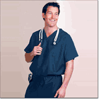 SCRUB SHIRTS UNISEX NAVY BLUE