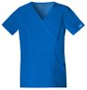 Cherokee Workwear 4728 Womens Core Stretch Mock Wrap Top with logo- Royal