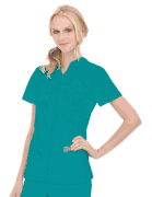 Snap Front Tunic 70223 w/ Logo - Teal