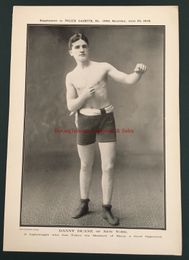 1903 DANNY DUANE Boxing Police Gazette Supplement Poster LIGHTWEIGHT New York City