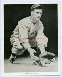 1930s-50s ARKY VAUGHAN Vintage 8x10 Baseball Photograph PREMIUM or SENDAWAY TYPE