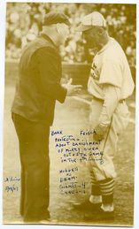 1937 Baseball FRANKIE FRISCH & Umpire GEORGE BARR Vintage Photograph 