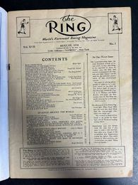 1938 August - The Ring Magazine - Tony Galento on Cover