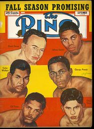 1952 September - The Ring Magazine - Chuck Davey, Johnny Saxton, Coley Wallace, George Araujo, Gil Turner & Chico Vejar