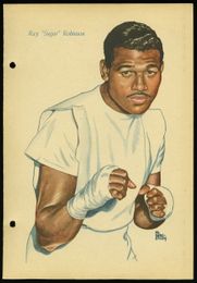 1952 SUGAR RAY ROBINSON Swedish Supplement - "The World's Top Sports Stars" Allers Collectible Series