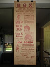 1953 RUDY DE HOYOS vs VICTOR QUIJANO Vintage Boxing Poster MEXICO 
