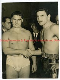 1954 Boxing DON COCKELL vs ROLAND LaSTARZA Vintage Photograph EARLS COURT ARENA