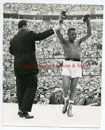 1954 NATE BROOKS Vintage Boxing Photograph In Mexico City To Fight RAUL MACIAS
