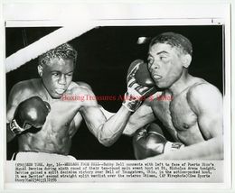 1956 Boxing BOBBY BELL vs MIGUEL BERRIOS Vintage Photograph ST. NICHOLAS ARENA