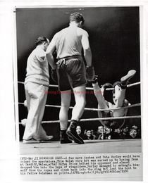 1956 Boxing PETE HURLEY vs RUFUS PRICE Vintage Photograph CARDIFF, WALES