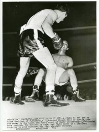 1956 Boxing VINCE MARTINEZ vs MIGUEL DIAZ Vintage Photograph MIAMI BEACH, FL