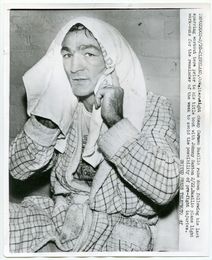 1957 Boxing CARMEN BASILIO Vintage Photograph CLEVELAND, OHIO