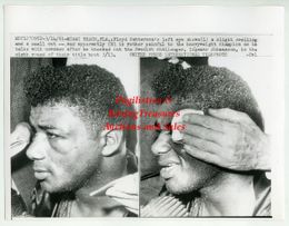 1961 FLOYD PATTERSON vs INGEMAR JOHANSSON Vintage Boxing Photograph MIAMI BEACH