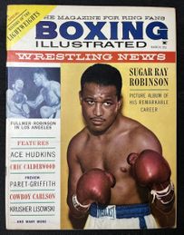 1961 March - Boxing Illustrated Magazine - Sugar Ray Robinson Career Tribute / Rocky Marciano Full Page Pinup