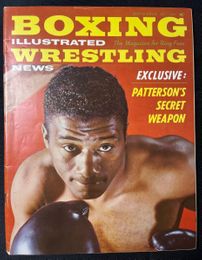 1962 September - Boxing Illustrated & Wrestling News - Floyd Patterson / Willie Pep vs. Sandy Saddler Centerfold Pinup