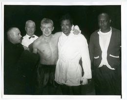 1964 Boxing SUGAR RAY ROBINSON vs JEAN BAPTISTE ROLLAND Vintage Photograph