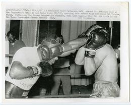 1965 Boxing FLOYD PATTERSON & MEL TURNBOW Vintage Photograph TRAINING FOR ALI
