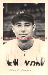 1966 Baseball STEVE SUNDRA New York Yankees JAMES T. ELDER Postcard #288