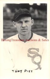 1966 Baseball TONY PIET Chicago White Sox JAMES T. ELDER Postcard #122