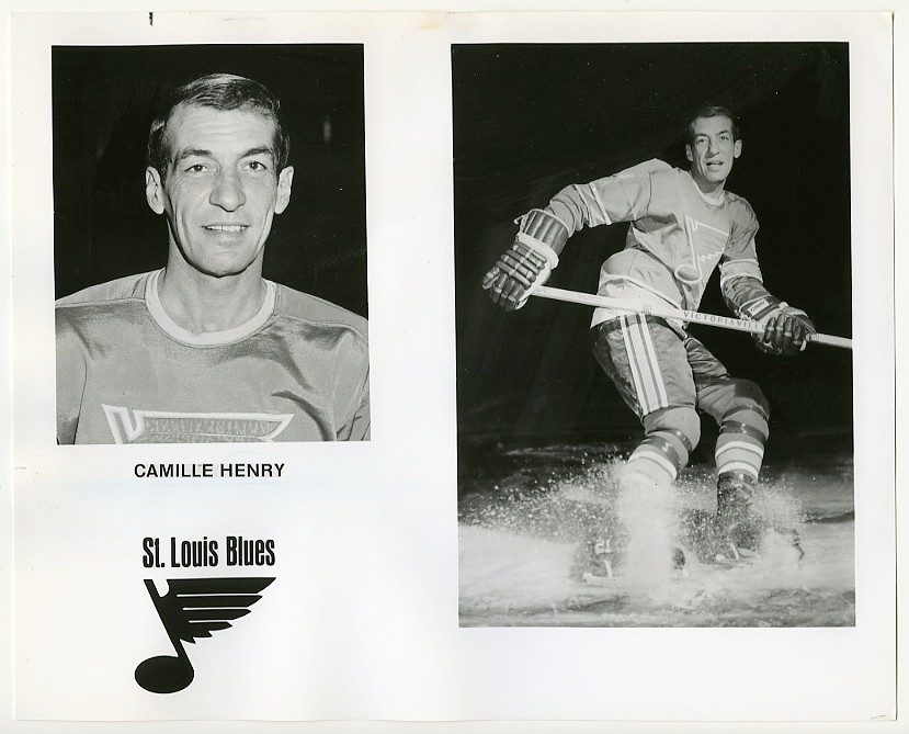 1969 Hockey CAMILLE HENRY Vintage Photograph ST. LOUIS BLUES