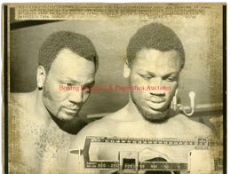 1970 Boxing JOE FRAZIER & BOB FOSTER Vintage Photograph WEIGH-IN Detroit, MI