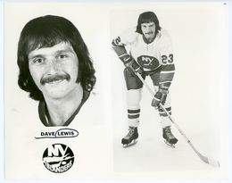 1973 NHL Hockey DAVE LEWIS Vintage Photograph NEW YORK ISLANDERS 