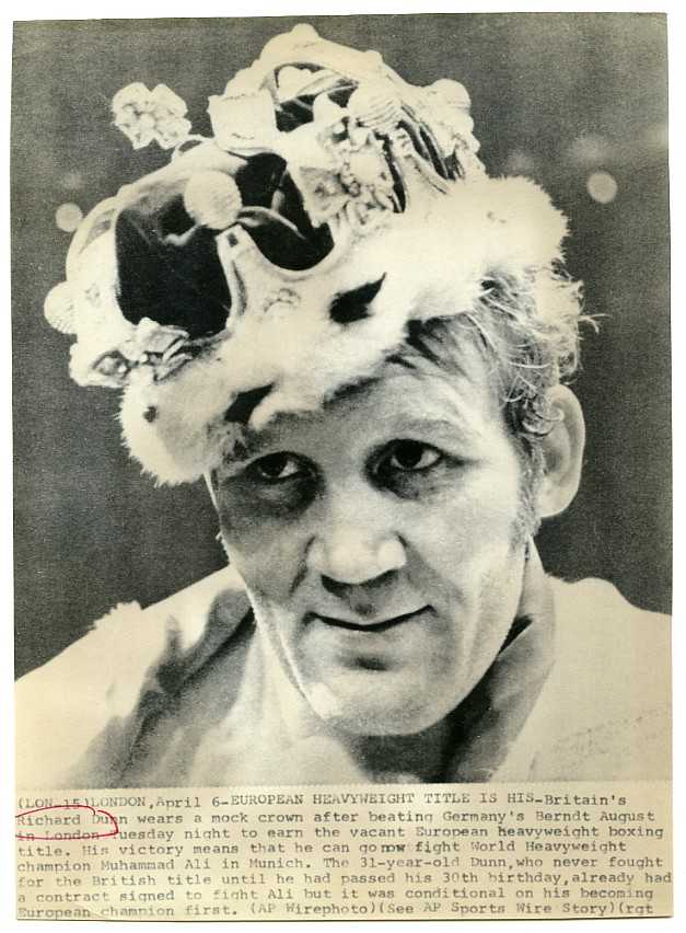 1976 Boxing RICHARD DUNN Vintage Photograph EUROPEAN CHAMPION