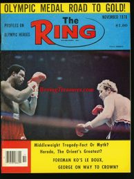 1976 November - The Ring Magazine - George Foreman and Scott LeDoux