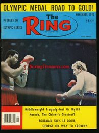 1976 November - The Ring Magazine - George Foreman and Scott LeDoux