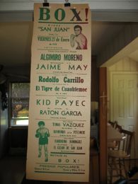 1978 ALGIMIRO MORENO vs JAIME MAY Vintage Boxing Fight Poster YUCATAN, MEXICO