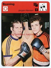 1978 JORGEN HANSEN & HANS HENRIK PALM Boxing Card Sportscaster RARER SWEDISH VERSION Not in USA Set