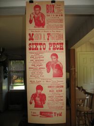 1978 MARCO FIGUEROA vs SIXTO PECH Vintage Boxing Fight Poster YUCATAN, MEXICO
