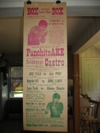 1978 PANCHITO AKE vs "RELAMPAGO" CASTRO Vintage Boxing Fight Poster MEXICO