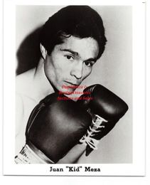 1980's JUAN "KID" MEZA Vintage Boxing Photograph SUPER BANTAMWEIGHT CHAMPION