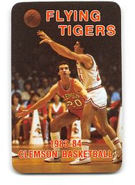 1983-84 CLEMSON TIGERS NCAA Mens Basketball Schedule Card MARC CAMPBELL