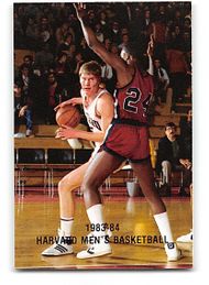 1983-84 HARVARD UNIVERSITY NCAA Mens Basketball Schedule Card CRIMSON