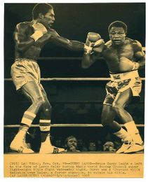 1983 Boxing BRUCE CURRY vs LEROY HALEY Vintage Photograph 