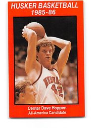 1985-86 NEBRASKA HUSKERS NCAA Basketball Schedule Card DAVE HOPPEN
