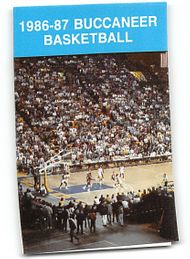 1986-87 EAST TENNESSEE STATE BUCCANEERS Basketball Pocket Schedule Card