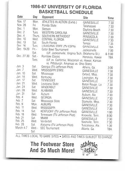 Gator Basketball Schedule Printable