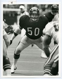 1986 Football MIKE SINGLETARY Vintage Photograph CHICAGO BEARS Classic Image Of This HOF Linebacker