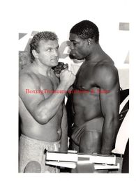 1987 Boxing FRANK BRUNO vs JOE BUGNER Vintage Photograph BRITISH HEAVYWEIGHTS