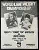 1989 PERNELL WHITAKER vs LOUIE LOMELI Boxing Program NORFOLK, VIRGINIA Lightweight Title Fight
