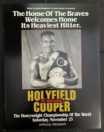 1991 EVANDER HOLYFIELD vs BERT COOPER + LENNOX LEWIS vs TYRELL BIGGS On-Site Boxing Program ATLANTA, GEORGIA