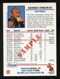1991 GEORGE FOREMAN Kayo Boxing Card #000 RARE SAMPLE PROMO CARD TYPE