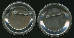 1991 GEORGE FOREMAN vs EVANDER HOLYFIELD Set (2) Vintage Boxing Pinback Buttons